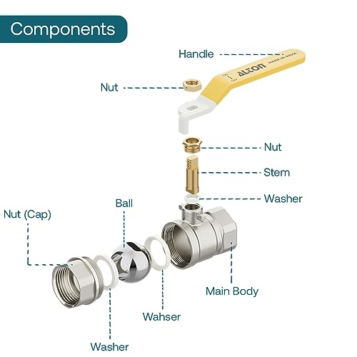 Image of ALTON ALD925, Brass, Heavy Ball Valve for Pipe Fittings | Valve | Stop Cock, (2-INCH)