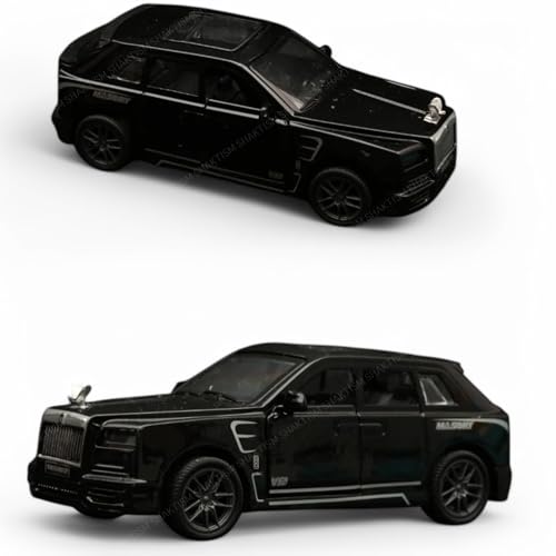 Image of SHAKTISM Rolls Royce Die-cast Model Car, 1:32 Scale, Pull Back Action, Opening Doors, for Boys, Girls & Collectors (Black-Diecast Metal Car)