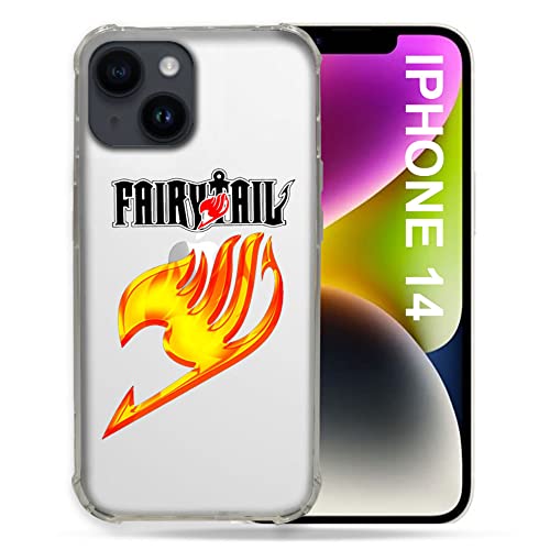 Coque Iphone 14 Fairy Tail Cokitec silicone transparent pour smartphone 6.1 pouces