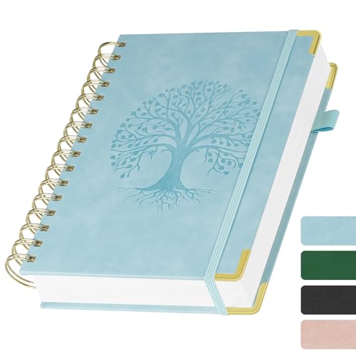 AOOSU Carnet de Notes, Carnet A5 Ligné Cahier A5 à Spirale, Papier Encreur 100g/M² Life Planner Agenda Scolaire–Organiseur Compact & Élégant, Planning Scolaire & Professionnel