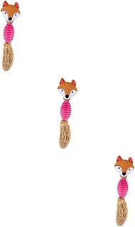 YARNOW 3 Chirriadores De Peluche para Perros Interactivos para La Dentición De Cachorros para Perros Pequeños Y Grandes Color Rojo