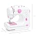 Best Choice Products Compact Sewing Machine, 42-Piece Beginners Kit, Multifunctional Portable 6V Beginner Sewing Machine w/ 12 Stitch Patterns, Light, Foot Pedal, Storage Drawer - Pink/White