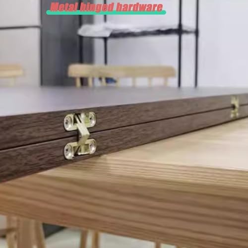 Foldable Round Tabletop Extender - 70cm/27.5in Wooden Tabletop Replacement with Connectors, No Legs, Perfect for Home Dining Room & Outdoor Use (Natural Finish)