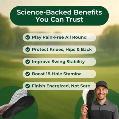 Plantillas para golf Back9relief dolor sin pie (Gris, 8) miniatura 2