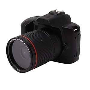 DSLR Camera, D5 F=2.7 2.95mm 4K 64MP 16X Zoom Digital Camera HD Night Vision, 120° Wide Angle Video Camera with 3 Inch IPS Display, WiFi Interconnection, 4800mAh Rechargeable
