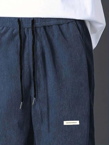 Image of KOTTY Men's Solid|Button|Wide|Loose fit|Corduroy Trousers & Pant for Men