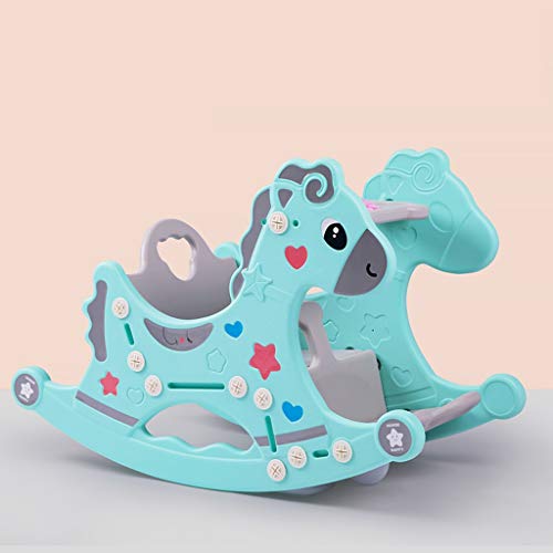 Schaukelpferd QIQIDEDIAN Schöner Kaohsiung-Babyschaukelstuhl Dicker Plastik 1-2 Jahre altes Geschenk-Zweifach-Trojaner – Bild 6