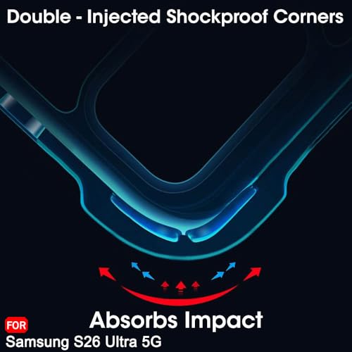 Image of TheGiftKart for Samsung S26 Ultra Case, Shockproof Clear Back Cover, Raised Bumps for Camera & Screen Protection, 360 Degree Protection Galaxy S26 Ultra Back Cover (PC & TPU, Transparent)