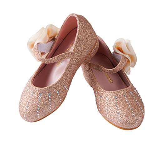 Girls Glitter Mary Jane Sparkle Princess Party Dress Shoes