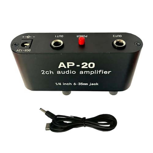 AP20 2-Channel Sound Amplifier Balanced Input Sound Instrument Amplifier Corded Microphone Preamplifier