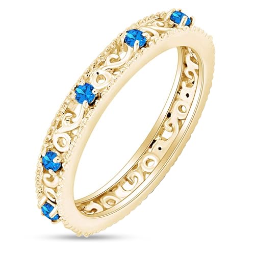 Filigree Eternity Wedding Band Ring for Women