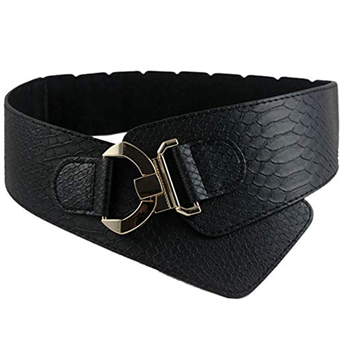 QQWA Femmes Élégantes Larges Élastiques Extensibles Taille Ajustable Vintage Ceinture Ceinture pour Pull, Robe Et Manteau Cover
