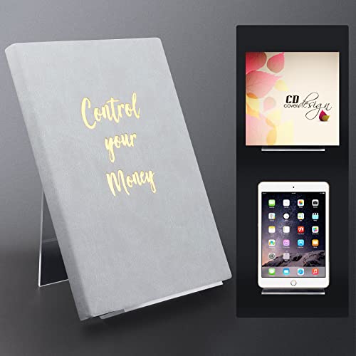 (4 Pack) Emoh Acrylic Book Display Stand,Cookbook Holder 4 X 5 Inch Clear Acrylic Plastic Display Easel, Clear Tablet Holder For Displaying Pictures,Books,Music Sheets,Notebooks,Cds.etc #TOP6