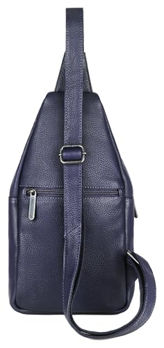 Image of WildHorn Leather Sling Crossbody Bag for Men, Stylish Chest Shoulder Bag for Men Women, Adjustable Strap for Commuting Travel Outdoor Activities Cycling