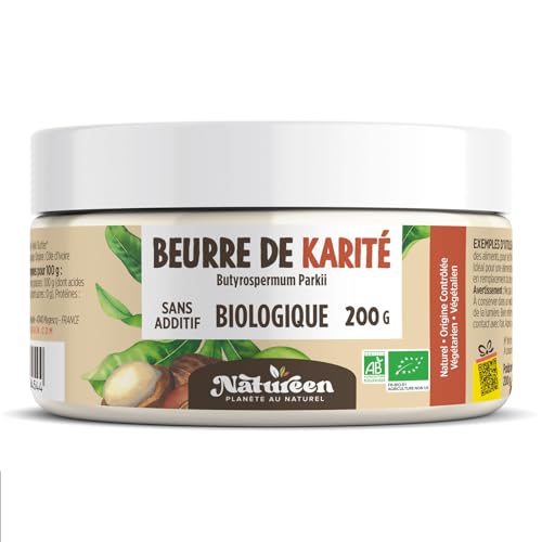 Beurre de Karité Bio AB 200 g - 100% végétal - sans...