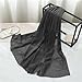 Women Lightweight Breathable Solid Color Black Soft Chiffon Long Fashion Scarves Sun-proof Shawls Wrap