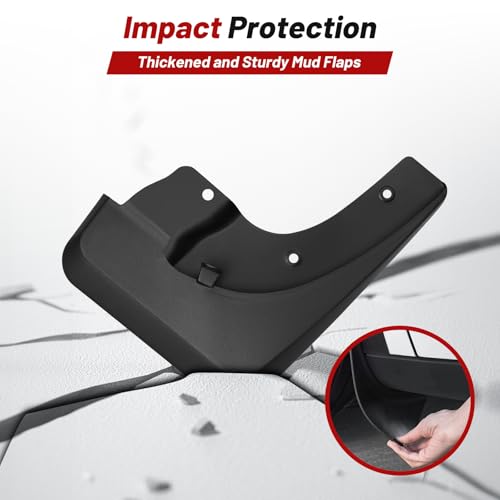 Image of Sunsdrew Mud Flaps for 2022-2026 Nissan Frontier PRO-X /PRO-4X with Wheel Eyebrow - All Weather Frontier Mudguards,No-Drill Front&Rear 4PCS Frontier Splash Guard(Not for Nissan Frontier S /SV)