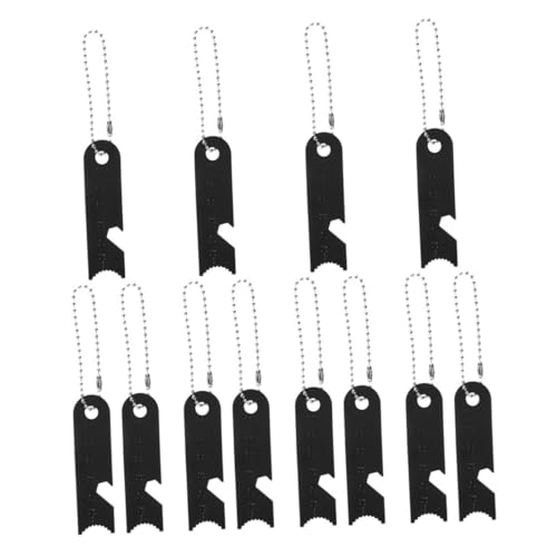Mipcase 12pcs Flint Fire Striker and Ruler for Outdoor Camping Survival Gear Black