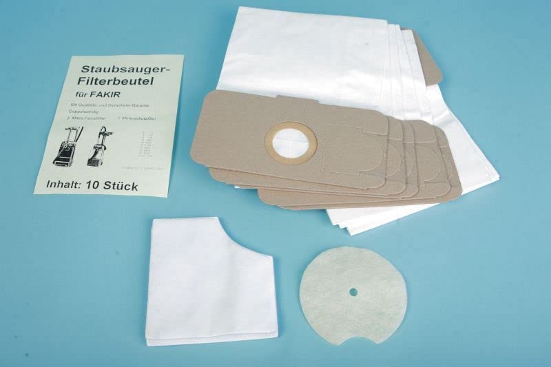 10 Sacchetti Per Aspirapolvere In Tessuto Non Tessuto 5 Strati, Compatibili Con Fakir S11, S14, S15, Con 3 Filtri - 2