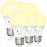 Evelor 6-Packs A19 LED Light Bulbs, E26 Base, Soft White 2700K 9W High Efficiency (60W Equivalent), 800 Lumens Non-Dimmable, 15000 Hours Lifespan, Fits Bedroom & Living Room