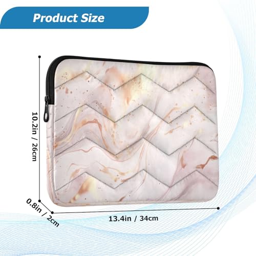 Funda para laptop de mármol rosa para notebooks 13-14 pulgadas miniatura 3