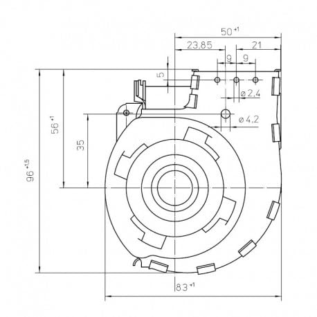 Ventilador tangencial EBM QLZ06/0600A1-2513-15 Motor Derecho