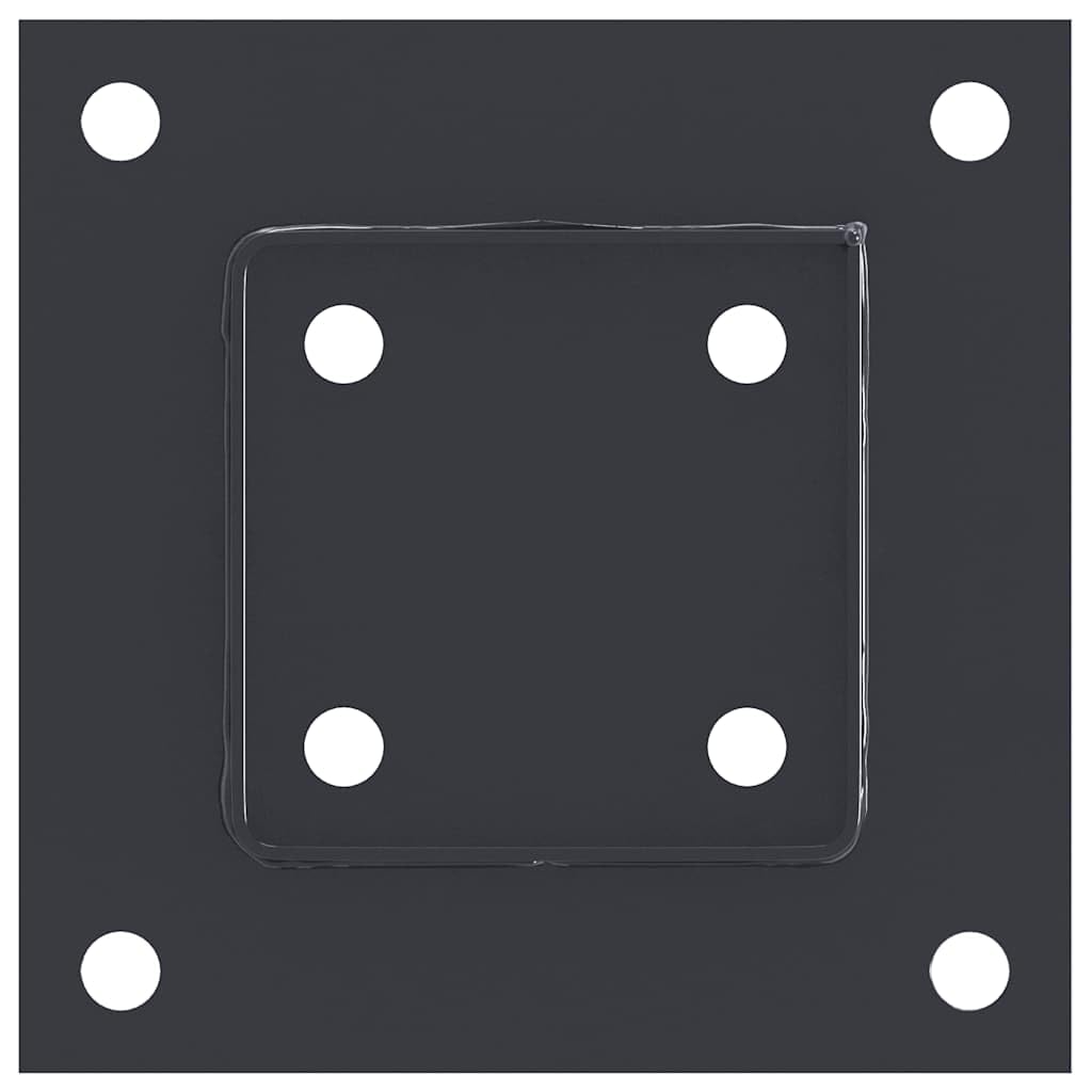 vidaXL Basi per Pali Quadrati 4 pz 91x91 mm Acciaio Verniciato Polvere, base di recinzione in cemento, base del palo della recinzione, supporto del palo in metallo