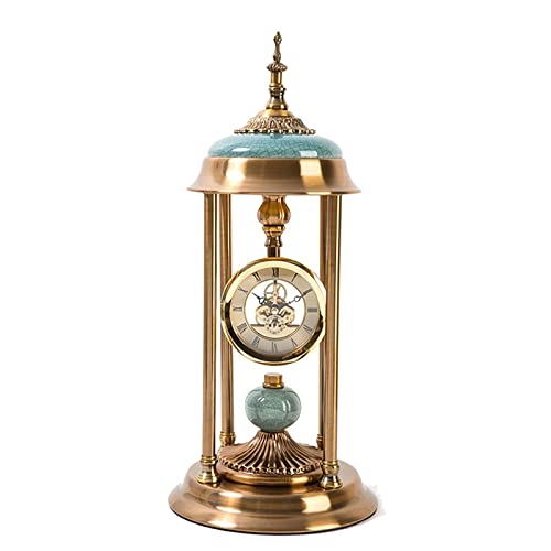 Desk Clock Vintage Silent Shelf Decorative Table ClockMantel Clock for Table Decor Gold Table Desk Vintage Clocks