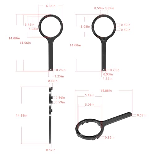 Image of Fuel Pump Retainer Lock Ring Tool HD-48646 Fit for Harley Touring Electra Glide, Street Glide, Road Glide, Tri Glide FLHT FLHX FLTR 2008 -Up, Non-Sparking ABS Plastic Wrench