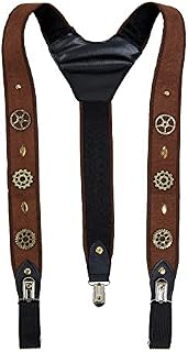 Bristol Novelty BA2997 Steampunk Braces, Adult, Brown