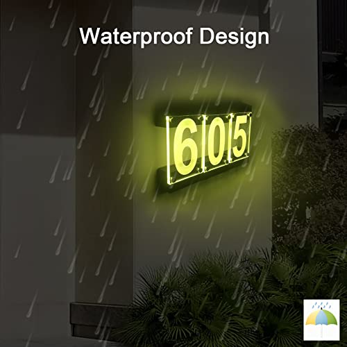 Ivwvi Acrylics Solar Address Sign, Led Illuminated Solar House Numbers For Outside, Waterproof Rgbw Color Changing Remote Control, Lighted Modern Address Plaque Solar Powered For Yard Home (Letter B) #TOP3