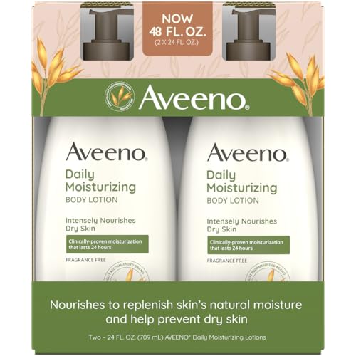 Aveeno Daily Moisturizing Body Lotion for Dry Skin, (2x24 FL. OZ (48 FL. OZ.) [COi]