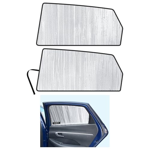 Side Window Rear Seat Sunshade Custom Fit for 2020 2021 2022 2023 2024 2025 Hyundai Sonata Sedan, Hybrid, SE, SEL, SEL Plus, Limited, UV Reflector Sun Protection Accessories (Set of 2)