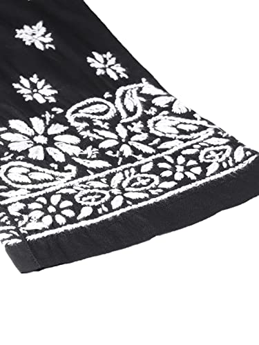 Image of Ada Hand Embroidered Lucknowi Chikankari Cotton Kurta Set for Women A100021