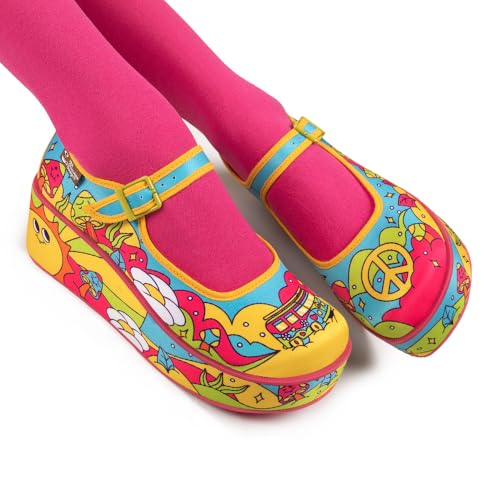 Image of Hot Chocolate Design Whimsical Women's Platform Mary Jane Shoes