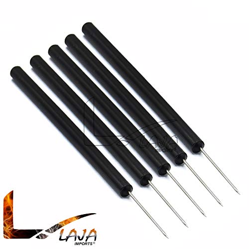 Set of 5 Teasing Needle Straight with Plastic Handle (LAJA IMPORTS Brand)