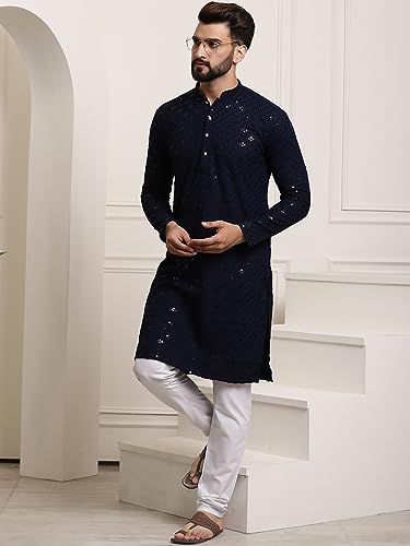Sojanya (Since 1958 Men'S Pure Cotton Sequence Kurta & Pyjama Set2