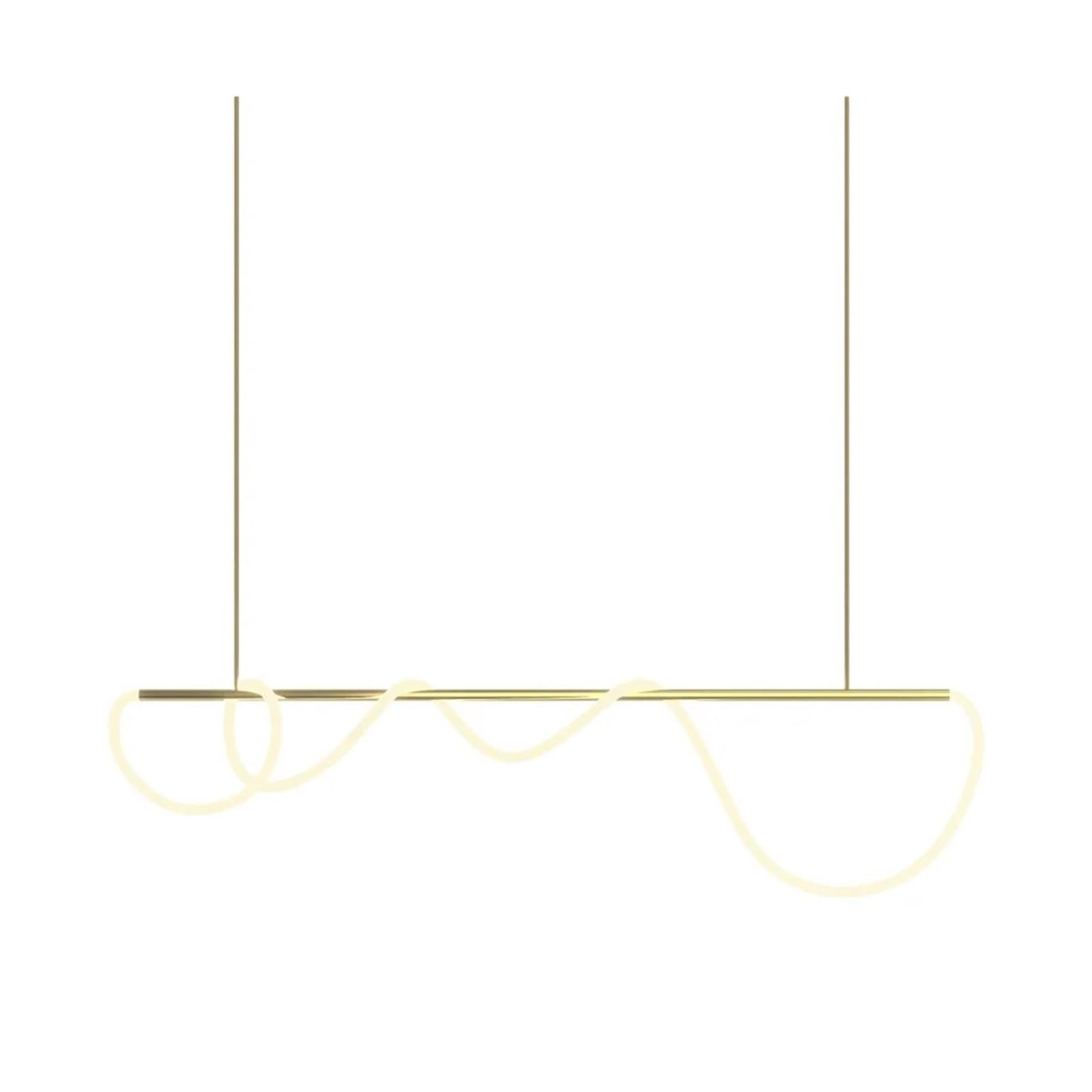 ASerZenith Led Chandeliers For Living Room Dining Pendant Modern Style Hanging Lamp Ceiling Linear Long Strip Designer Light,100Cm