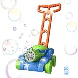 Fiotha Cortacésped de Burbujas, Maquina Pompas Jabon, Máquina de Burbujas para Niños, Cortadora de Burbujas de césped, Cortacesped Juguete Burbujas Jardin para niños a Partir de 3 años (Azul Verde)