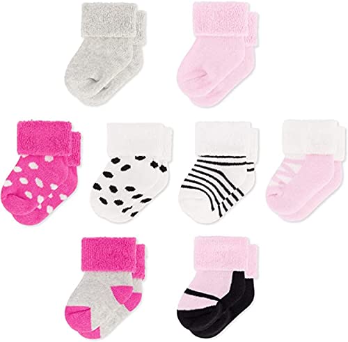 Image of Rising Star Baby Socks for Boys & Baby Girl Infant Newborn Socks 0-6, 6-12 months - Thick Cotton Terry Cuff Socks