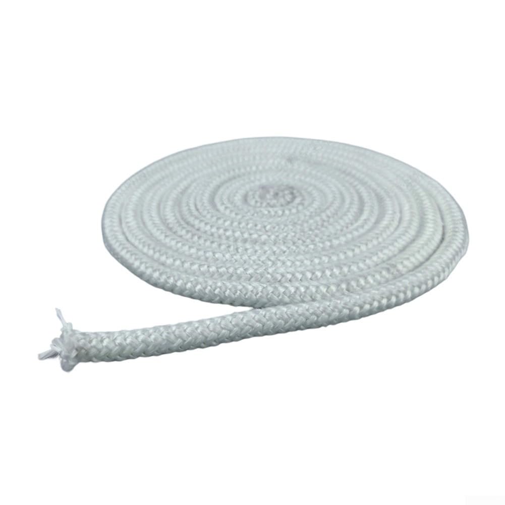 Corda per stufe/Wizard, Corda sigillante in fibra di vetro bianca, apparecchi riscaldamento resistenti alle alte temperature, dimensioni multiple(20mm*2.2m)