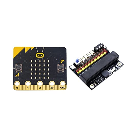 Asyduey BBC Microbit Go Paquete de Principiante con MicroBit BBC IO V2.0 Placa de ExpansióN Proyectos de Bricolaje Placa de Desarrollo de Aprendizaje Programable