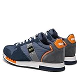 Leder-/Textilkombination Blauer.USA Herren Sneaker Schuhe Queens 01 Sneaker Leder-/Textilkombination Sport Halbschuhe Uni Herrensneaker Sneaker Halbschuhe Herren