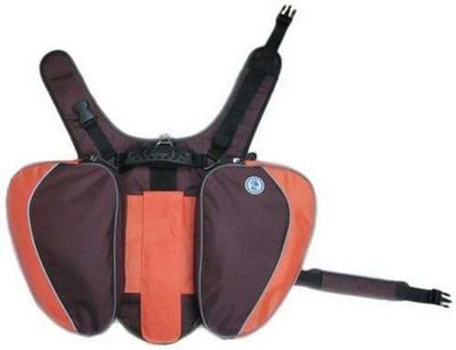 Petelligence Agapios Dog Backpack, Large, Brown/Orange
