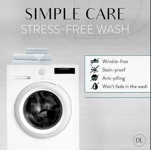 Danjor Linens Ice Blue King Size Bed Sheets Set - 6 Pc Soft Bedding & Pillowcases Set W/Deep Pockets & 2 Extra Pillowcases- Breathable, Wrinkle Free #TOP3