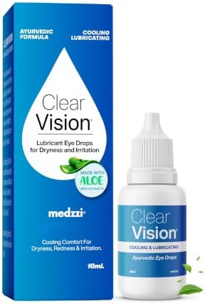 Clear Vision Eye Drop | Ayurvedic Formula | Daily Use Eye drops with Aloe Vera, Rose Water, Honey, Neem & Tulsi | 10ml