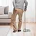 330lbs Load Capacity Stair Cane for Seniors, 4-Footed Walking Stick with Large Pedal, Height Adjustable Support Cane for Disabled, Arthritis, Knee Pain Relief