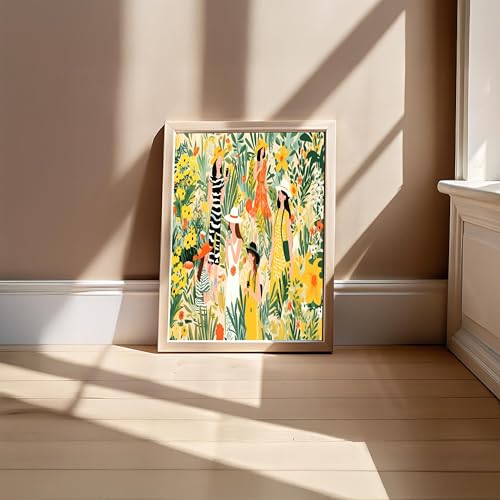 Image of BLINKART Wiliam Moris Aesthetic Modern Art Walls With Frame | Natural Wood Texture | Living Room Bedroom Office Wall Decoration | Poster Home Decor Frames Wall Bedroom | 12x8 Inches (D341)