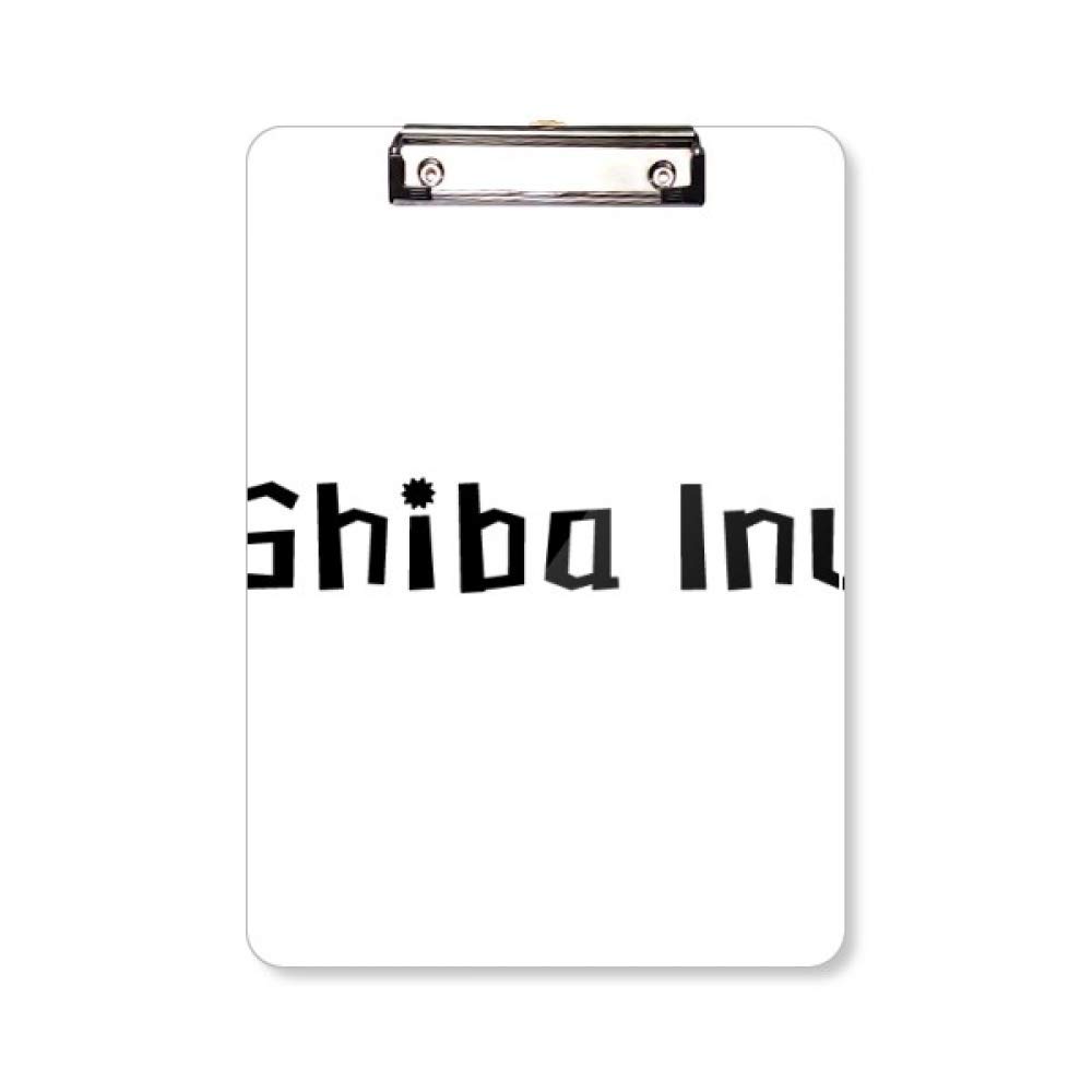 Porte-bloc Shiba Inu A4 rigide pour écrire facilement debout sans table