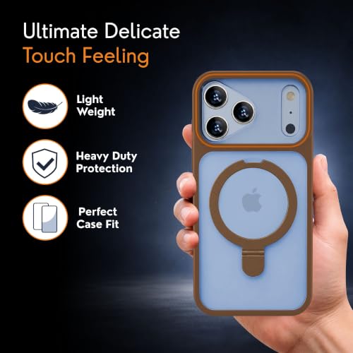 Image of AIBEX Back Cover Case for Apple iPhone 17 MagSafe Compatible | Slim Case with Wireless Charging Support Anti-Scratch, Shockproof, Anti-Fingerprint & Lightweight Military-Grade Protective Cover - Brown